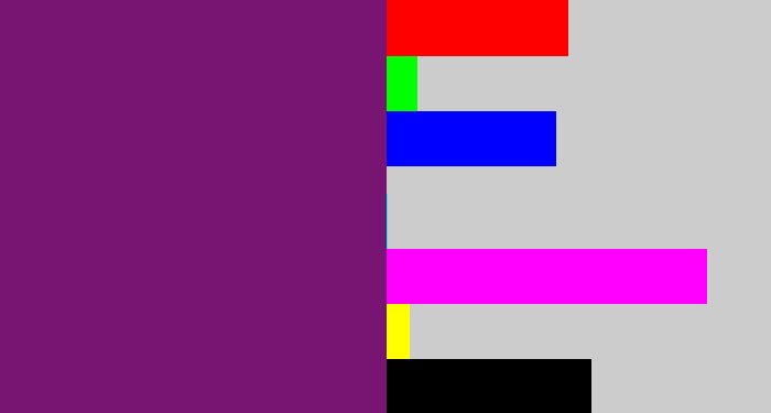 Hex color #781471 - darkish purple