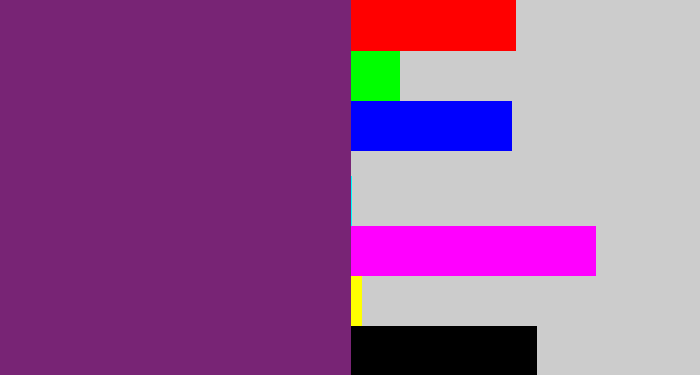 Hex color #782475 - darkish purple