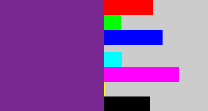 Hex color #782890 - purple
