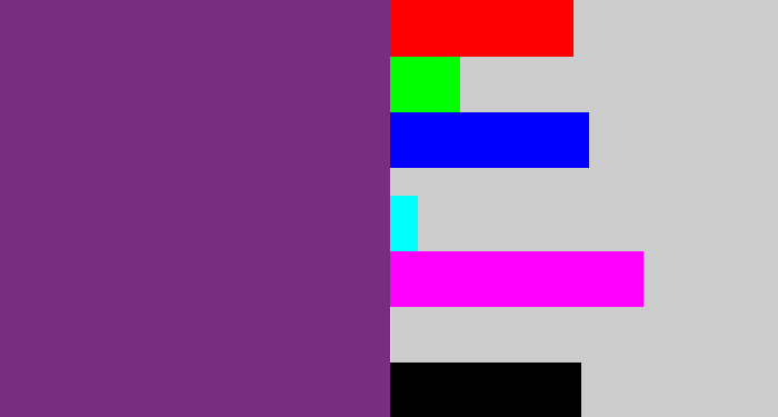 Hex color #782d81 - darkish purple