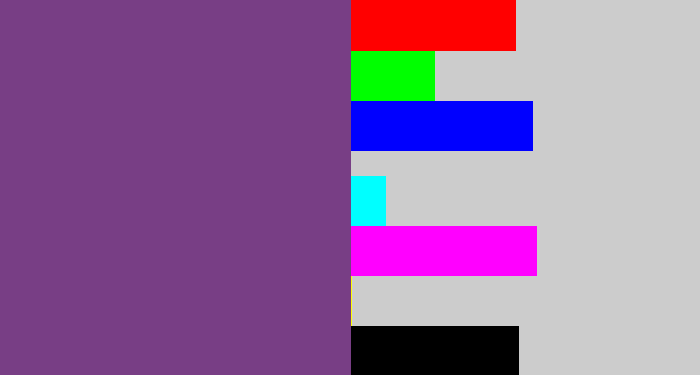 Hex color #783e85 - light eggplant