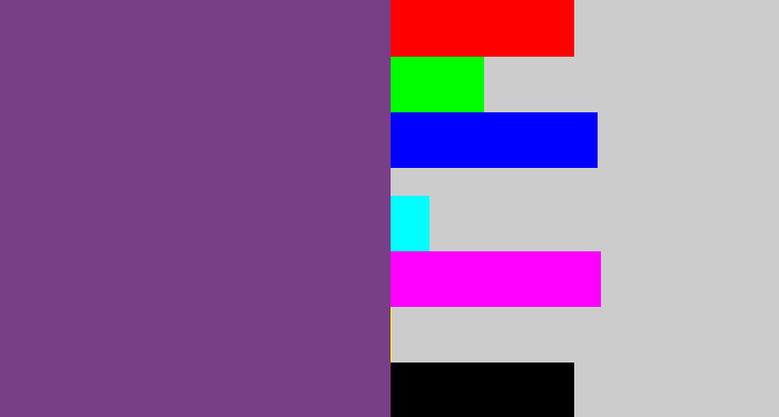 Hex color #783e86 - light eggplant