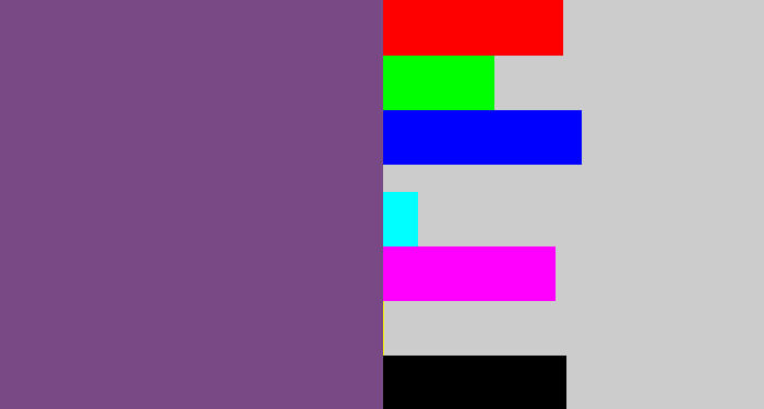 Hex color #784984 - light eggplant