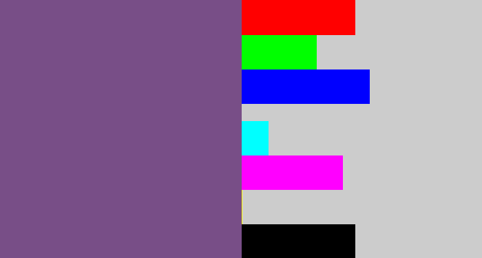Hex color #784e87 - muted purple