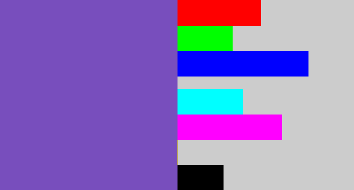 Hex color #784ebd - light indigo