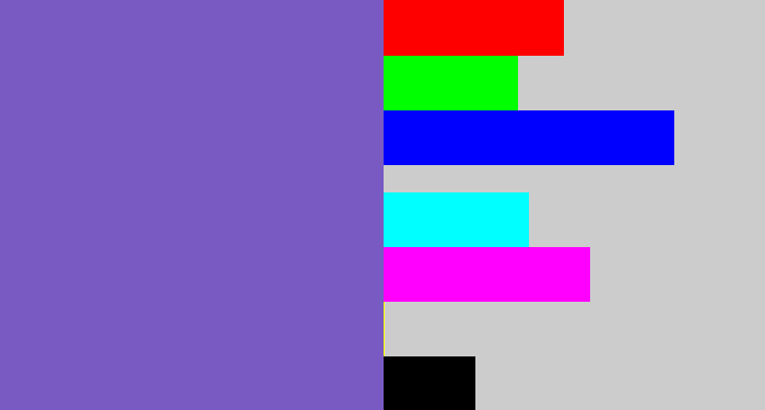 Hex color #785ac2 - light indigo