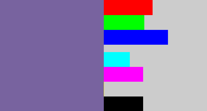 Hex color #78639f - dark lavender