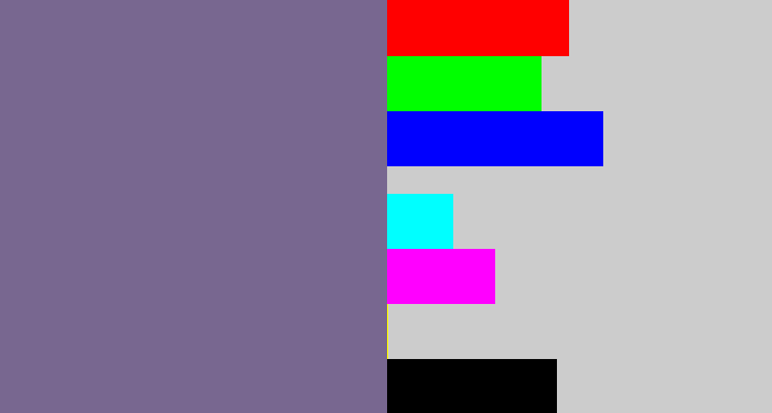 Hex color #786790 - grey purple