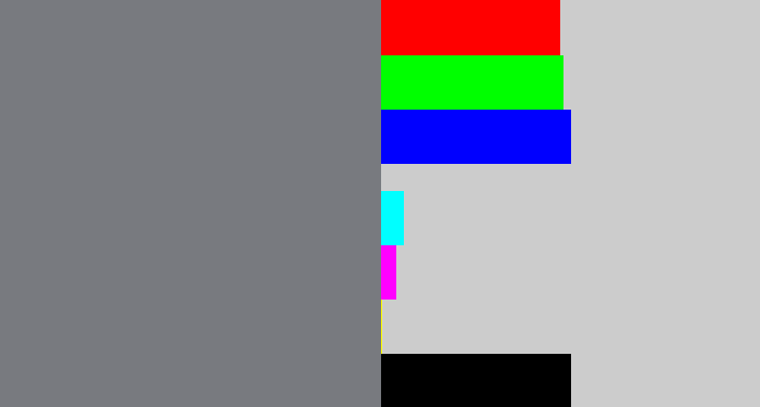 Hex color #787a7f - medium grey