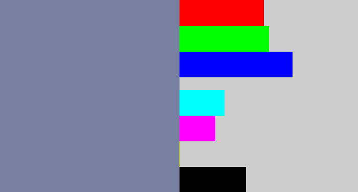 Hex color #7880a1 - blue/grey