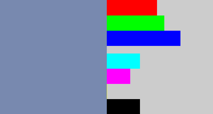 Hex color #7889af - blue/grey