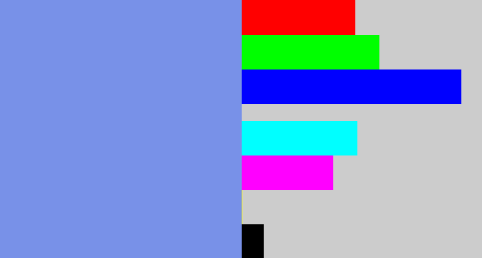 Hex color #7891e8 - soft blue