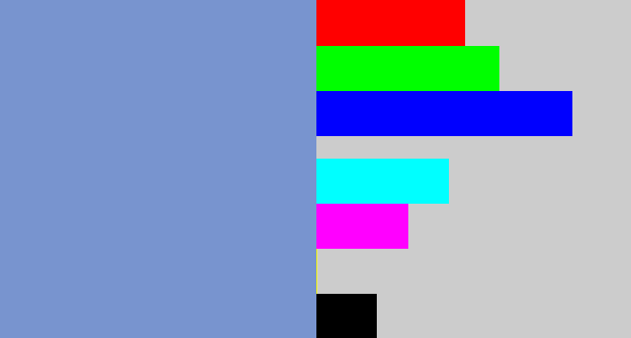 Hex color #7894cf - faded blue