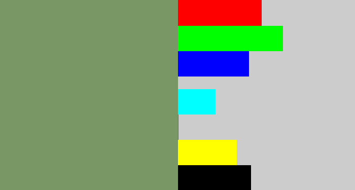 Hex color #789765 - green grey