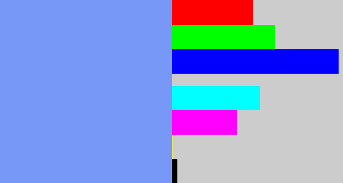 Hex color #7898f7 - periwinkle blue