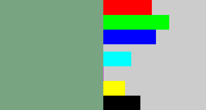 Hex color #78a481 - greeny grey