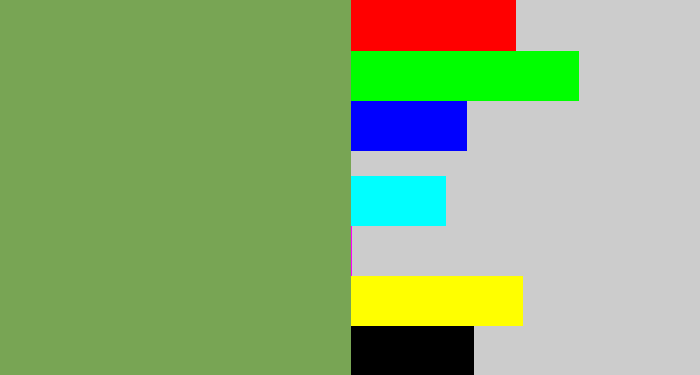 Hex color #78a554 - asparagus