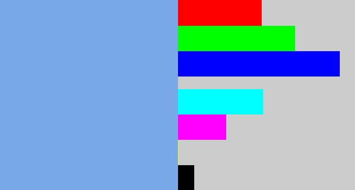 Hex color #78a8e7 - sky blue