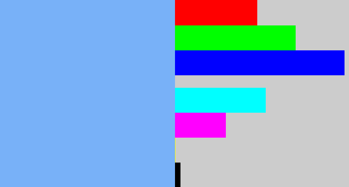 Hex color #78b1f8 - sky blue
