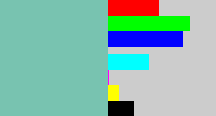 Hex color #78c3b0 - pale teal