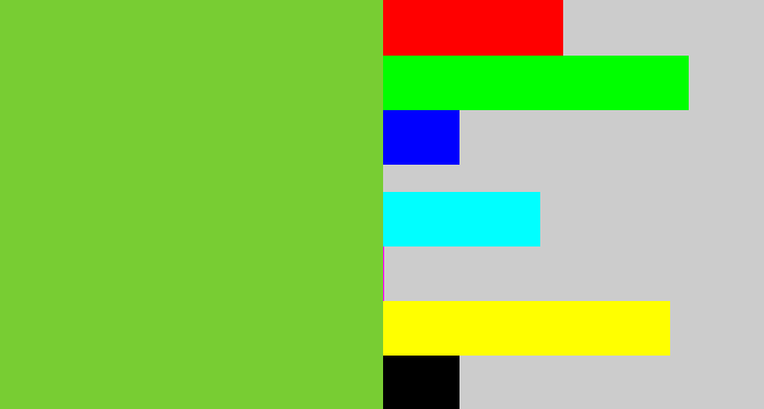 Hex color #78cd33 - apple green