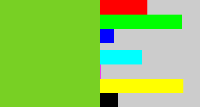 Hex color #78d024 - apple green