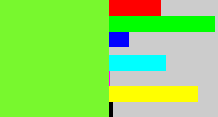 Hex color #78f82e - kiwi green