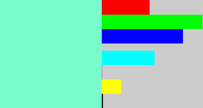Hex color #78fccb - light aquamarine