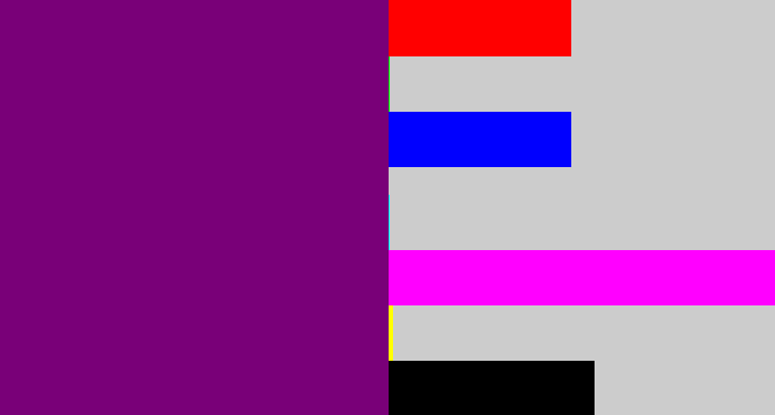 Hex color #790078 - darkish purple
