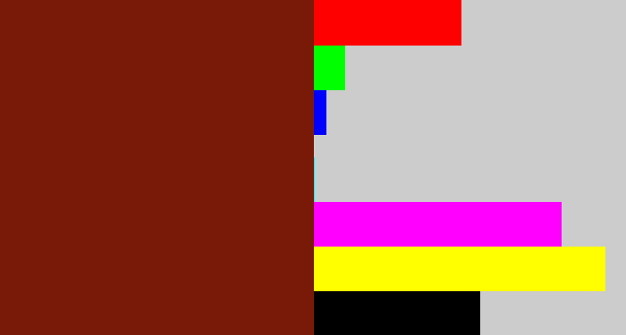 Hex color #791a09 - reddy brown