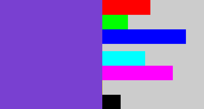 Hex color #7940d1 - bluish purple