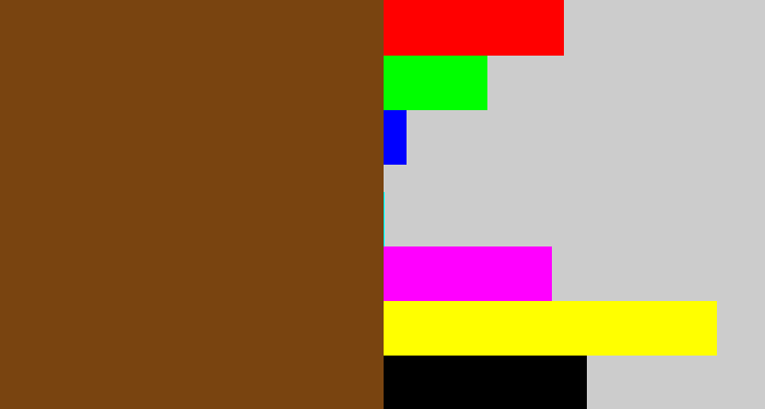 Hex color #794410 - medium brown