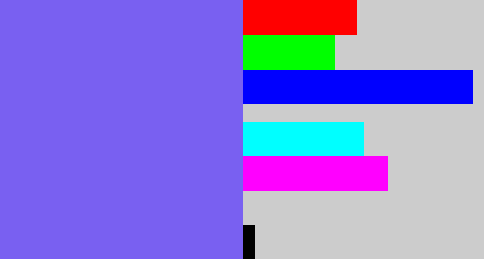 Hex color #7960f1 - purpley
