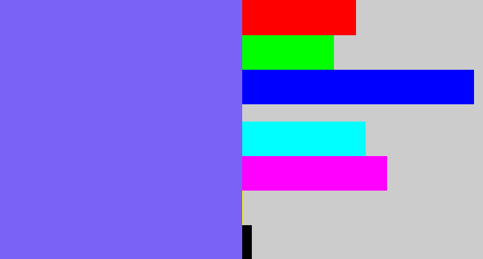 Hex color #7962f5 - purpley