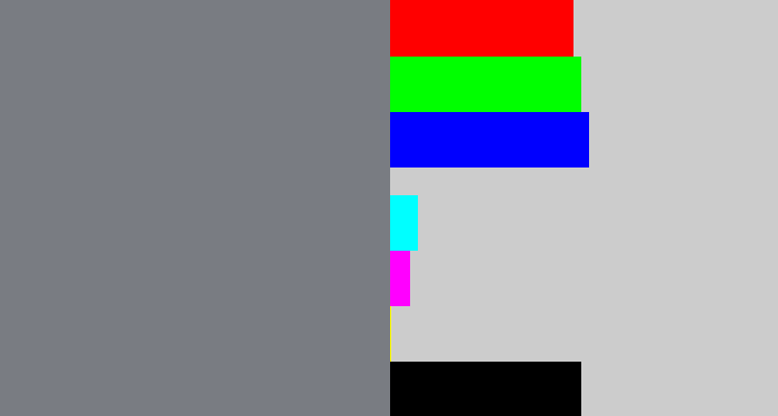 Hex color #797c82 - medium grey