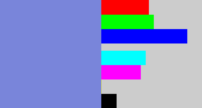 Hex color #7985da - perrywinkle