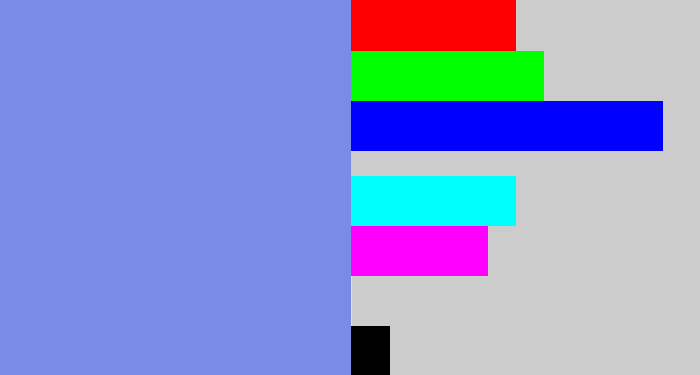 Hex color #798be4 - soft blue