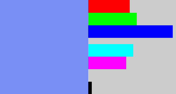Hex color #798df6 - lavender blue
