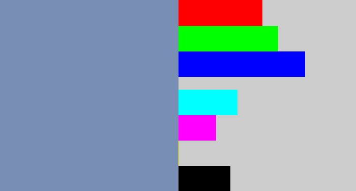 Hex color #798eb4 - blue/grey