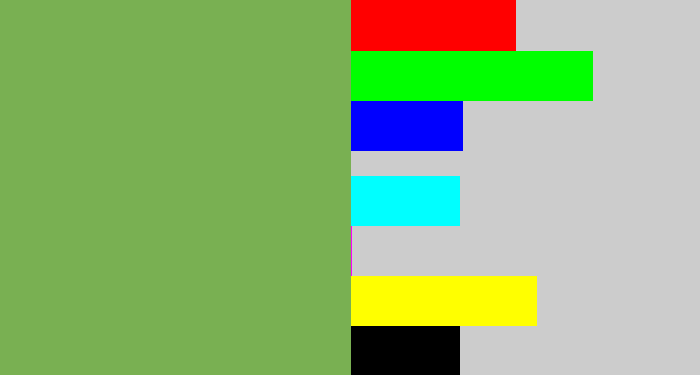 Hex color #79b052 - asparagus