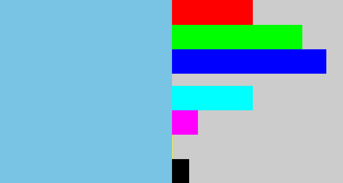 Hex color #79c3e5 - lightblue