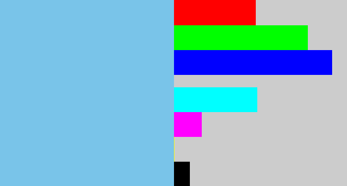 Hex color #79c4e9 - lightblue