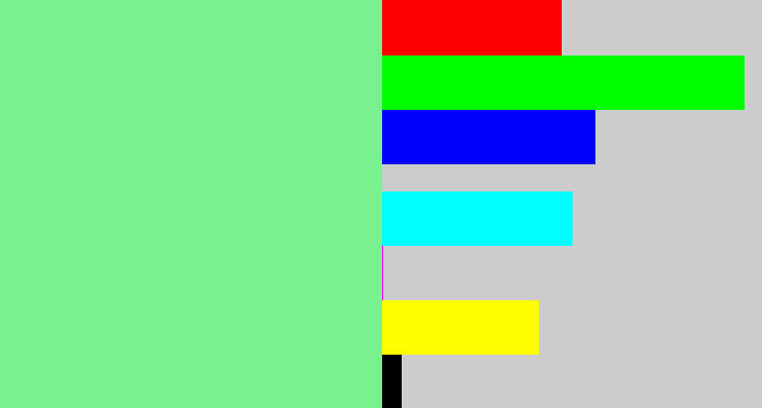 Hex color #79f18f - lightgreen