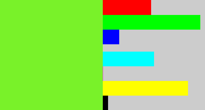 Hex color #79f229 - toxic green