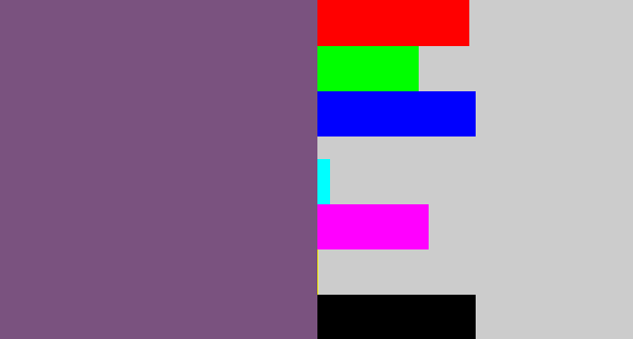 Hex color #7a527f - dull purple