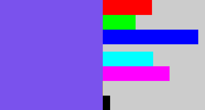 Hex color #7a52ed - purpley