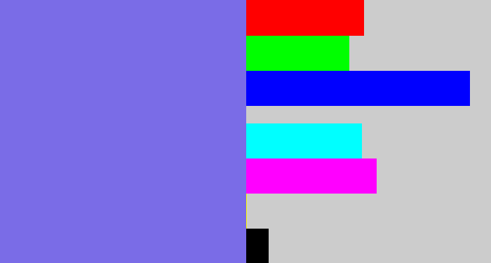 Hex color #7a6ce7 - purpley
