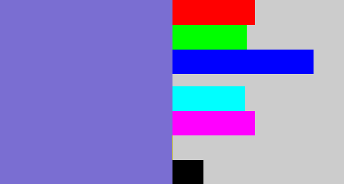 Hex color #7a6ed2 - light indigo