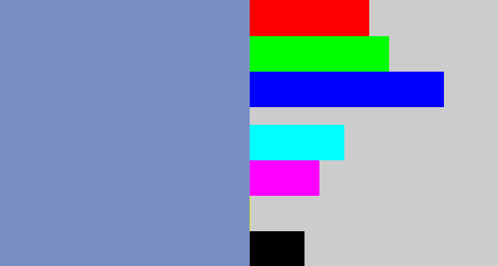 Hex color #7a8ec6 - faded blue