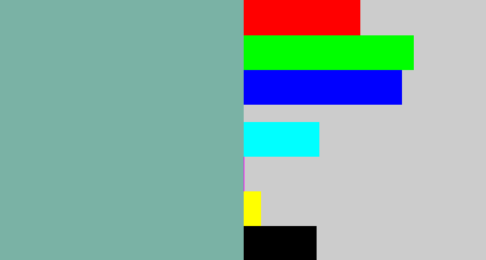 Hex color #7ab2a5 - bluegrey